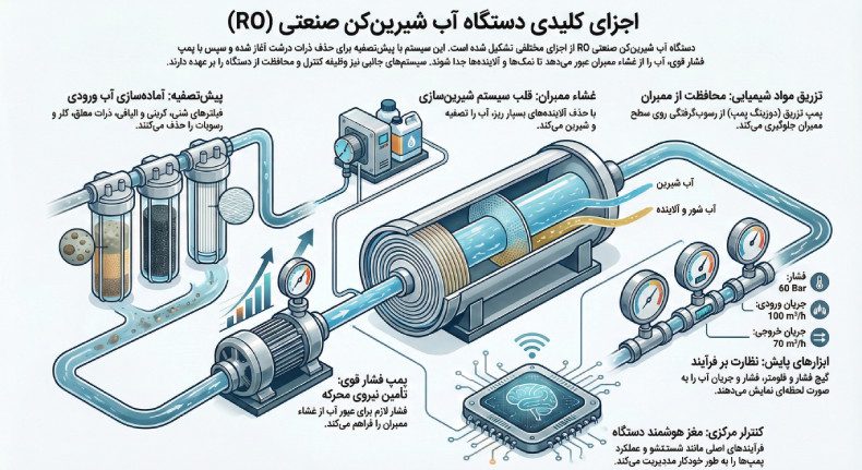 اجزای دستگاه آب شیرین کن صنعتی