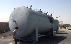 Liquid soda storage tank